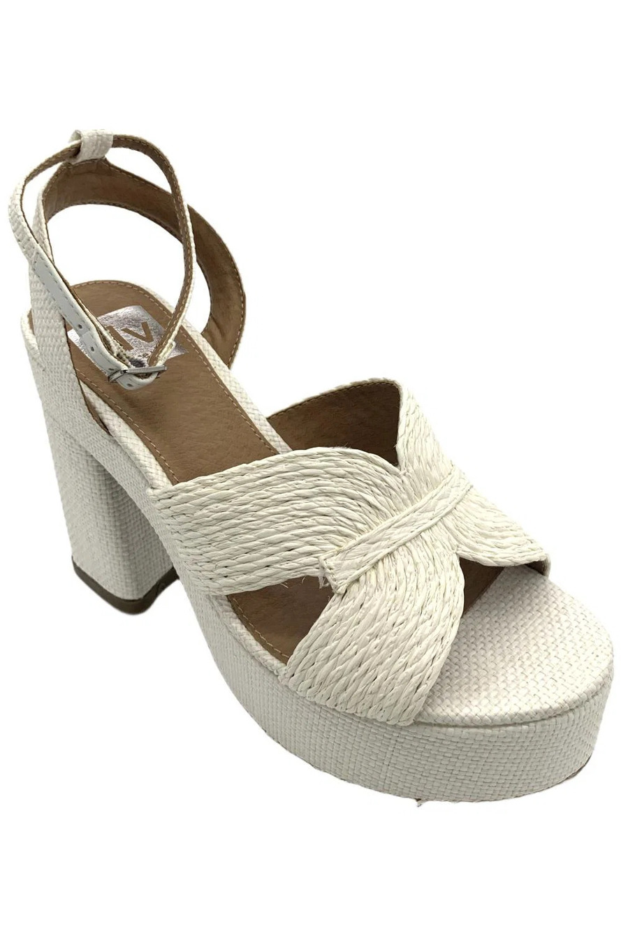 DV by Dolce Vita Women's Waylan Platform Sandal White - Medium